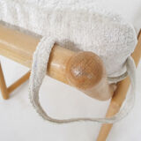 Scandinavian modern birch spindle rocking lounge chair, 1960’s