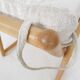 Scandinavian modern birch spindle rocking lounge chair, 1960’s
