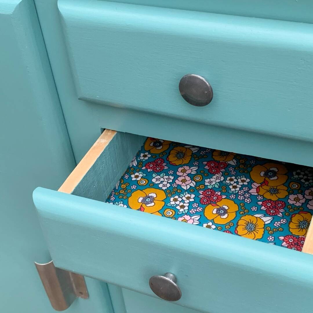 Mado turquoise sideboard vintage 1950