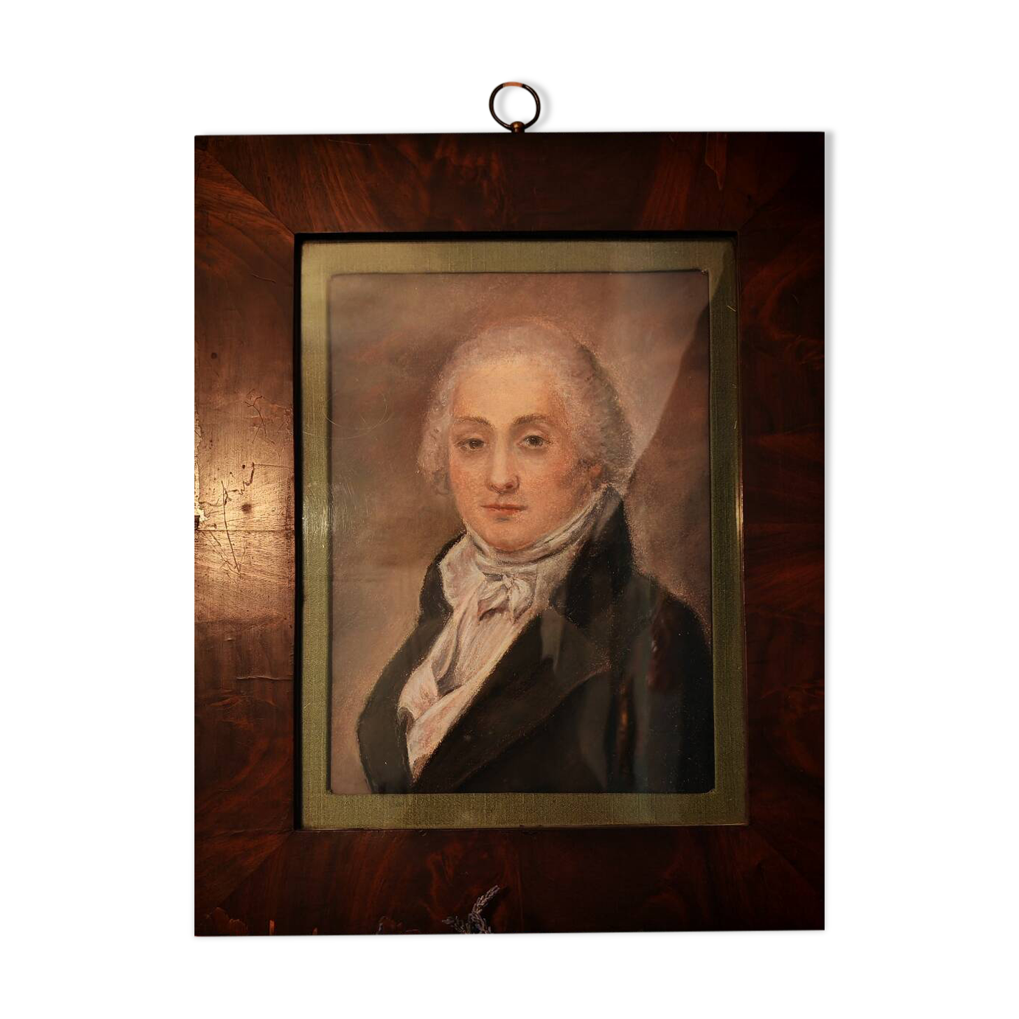 Portrait miniature pastel 18th century