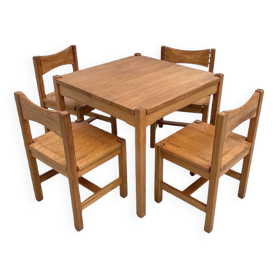 Table pin et chaises « hongisto » Ilmari Tapiovaara