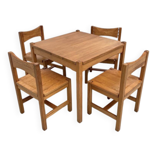 Table pin et chaises « hongisto » Ilmari Tapiovaara