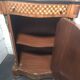 Small support table in Louis XV style with marquetry and bronze.