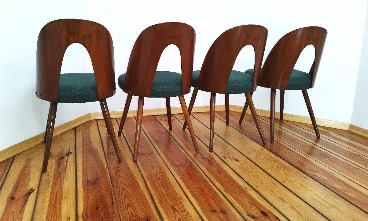 Set of four chairs, designed by A. Suman, Tatra Nabytok, Czechoslovakia, 60s