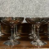 Christofle France: Beautiful set of 12 quality silver metal ice cream cups