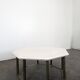 Table basse octogonale des années 40 plateau marbre