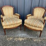 Pair of Louis XVI style armchairs