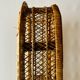 Vintage rattan and wicker shelf