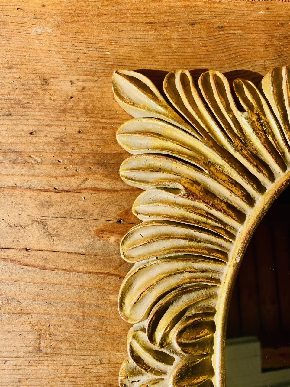 Vintage rectangle sun mirror