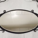 Vintage plant-bearing mirror in art nouveau style