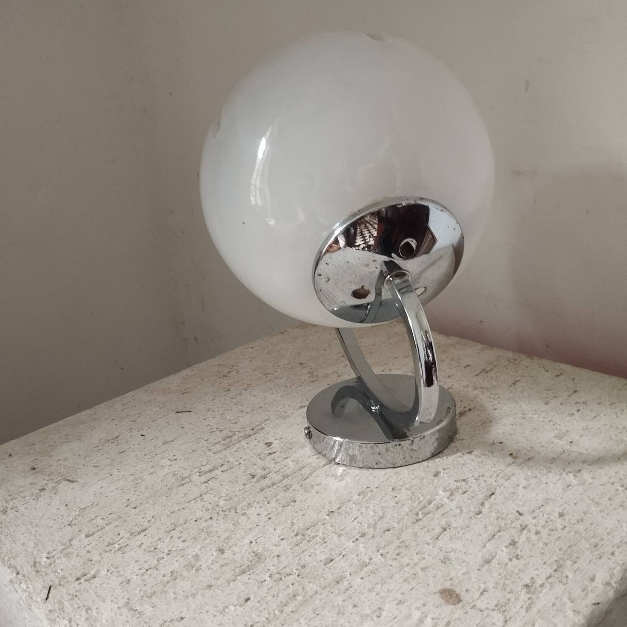 Applique mazzega années 70 verre chrome