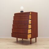 Teak chest of drawers, Danish design, 1970s, production: Denmark