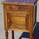 Antique nightstand in walnut and marble, Louis XVI