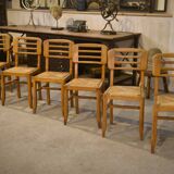 Ensemble de 6 chaises Pierre Cruège 1950’s