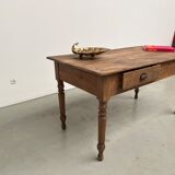 Pine farmhouse work table, from the 50s completely restored