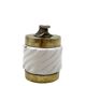 Tommaso Barbi, Smoking set white ashtray and table lighter, B Ceramiche, ca. 1970