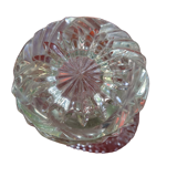 Vase en verre moulé ovale XX siècle