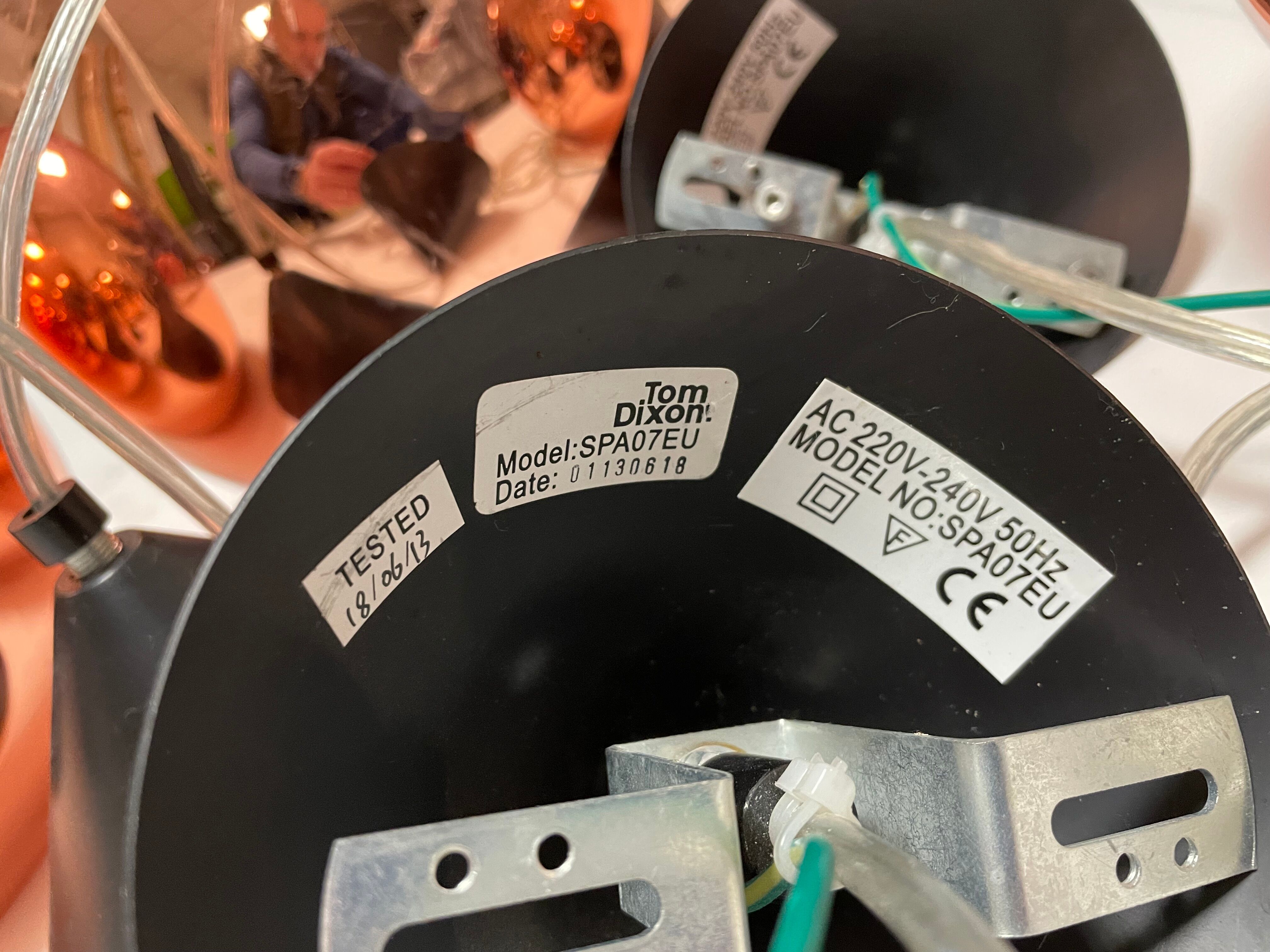 Suspension copper round 25cm