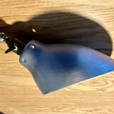 Vintage flexible metal workshop lamp with vice attachment