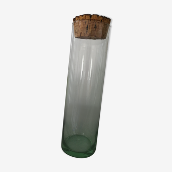 Glass jar with cork stopper