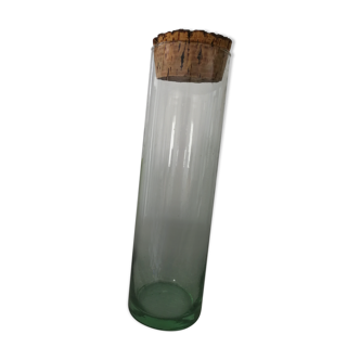 Glass jar with cork stopper