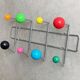 Colourful vintage wall mounted sputnik coat rack, Space Age atomic design