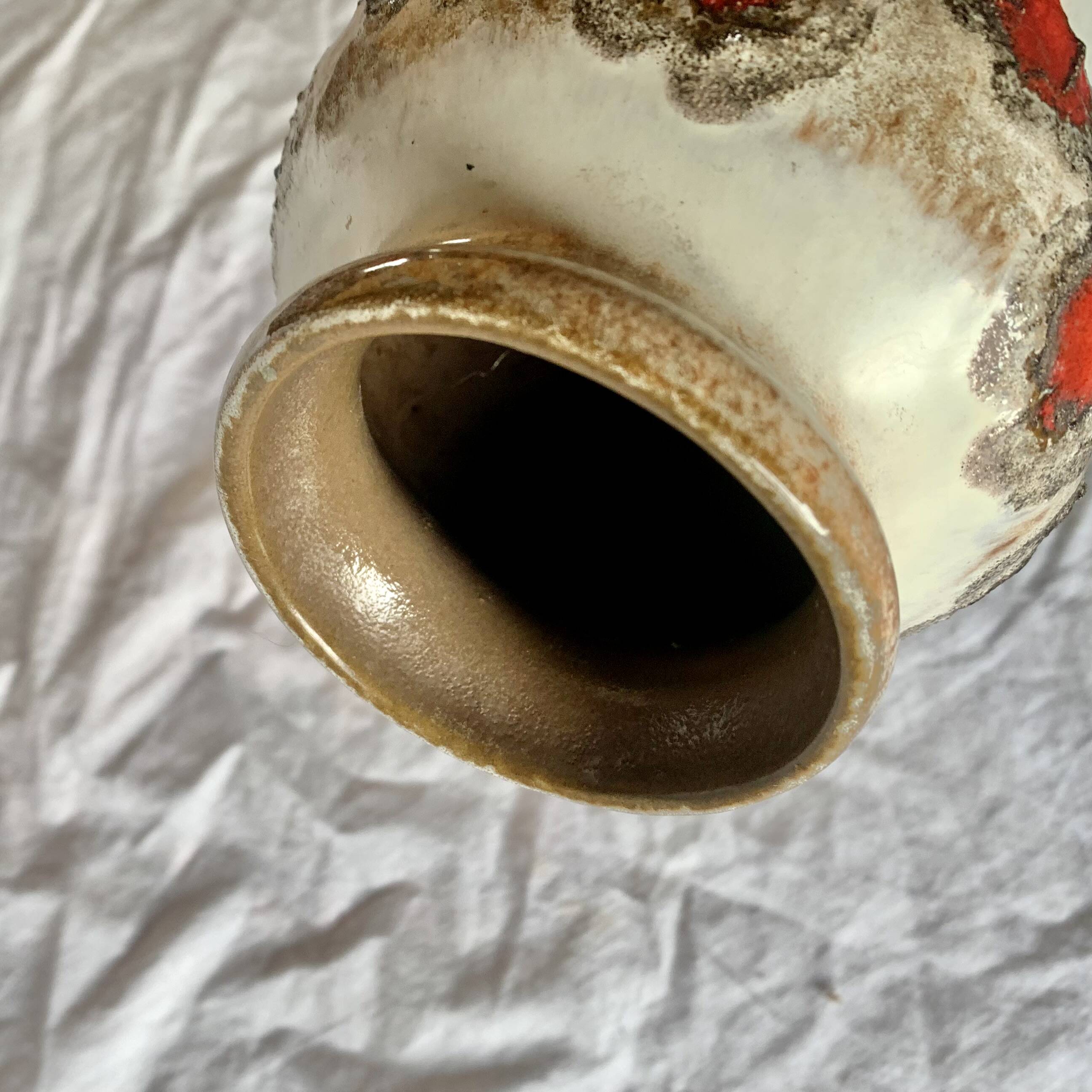 Vintage Strehla Keramik Vase - Fat Lava - East Germany