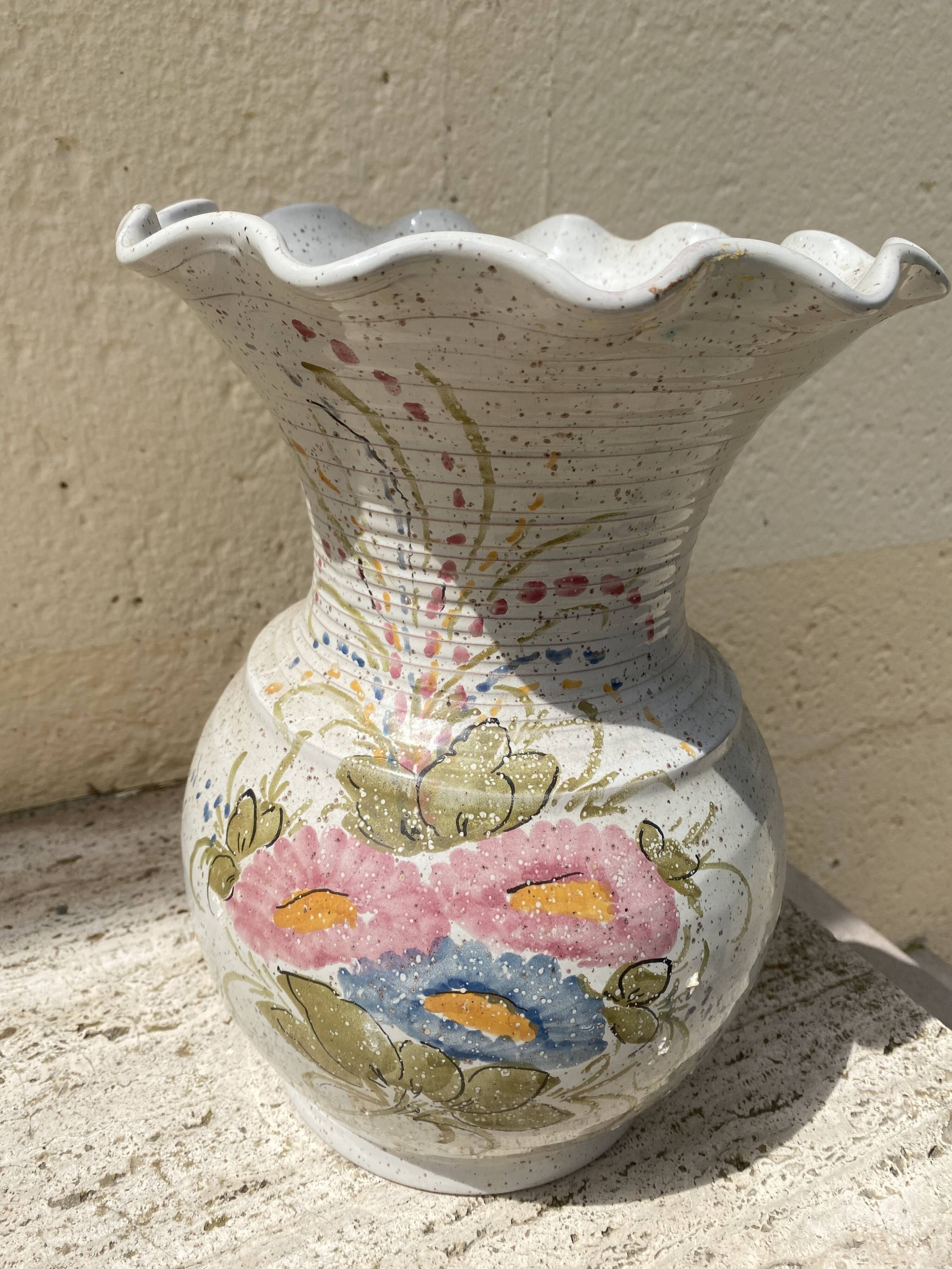 Potiche/ vase artisanale vintage