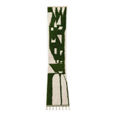 Tapis berbère vert sapin et écru
