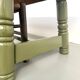 Glossy olive green lacquered dining table — DLG Georges Robert, Circa 1970