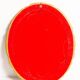 Vintage oval decorative mirror in gilded wood with floral frame, Italy, 1960s.