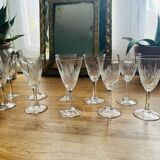 Cut crystal liqueur glasses