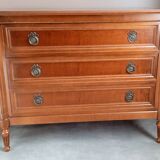 Chest of drawers 3 drawers Louis XVI style