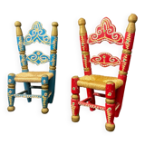 Paire de chaises en bois