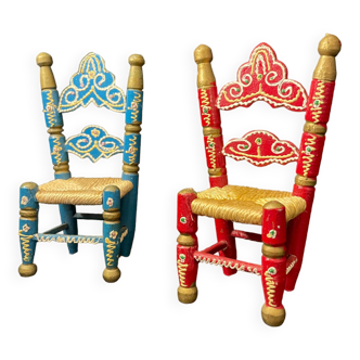 Pair of wooden chairs