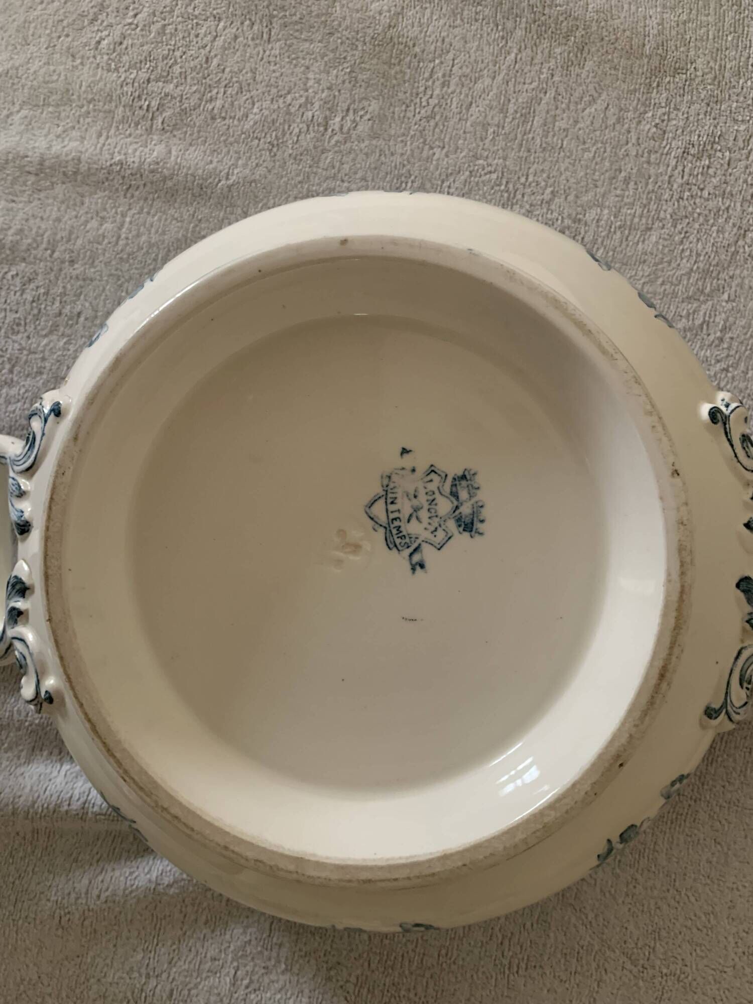 Vintage soup tureen Longwy pottery