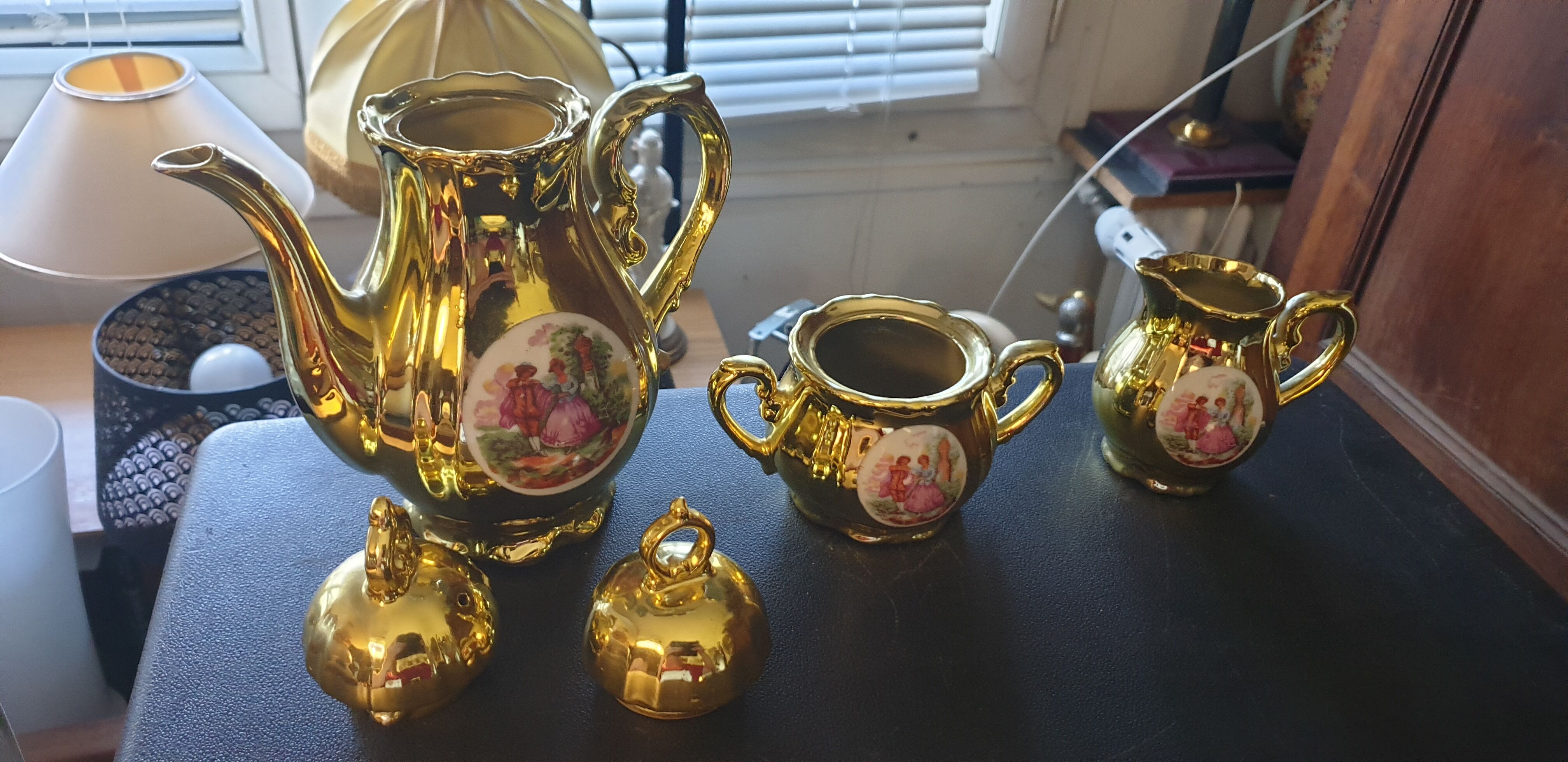 Service at cafe bavarian porcelain golden