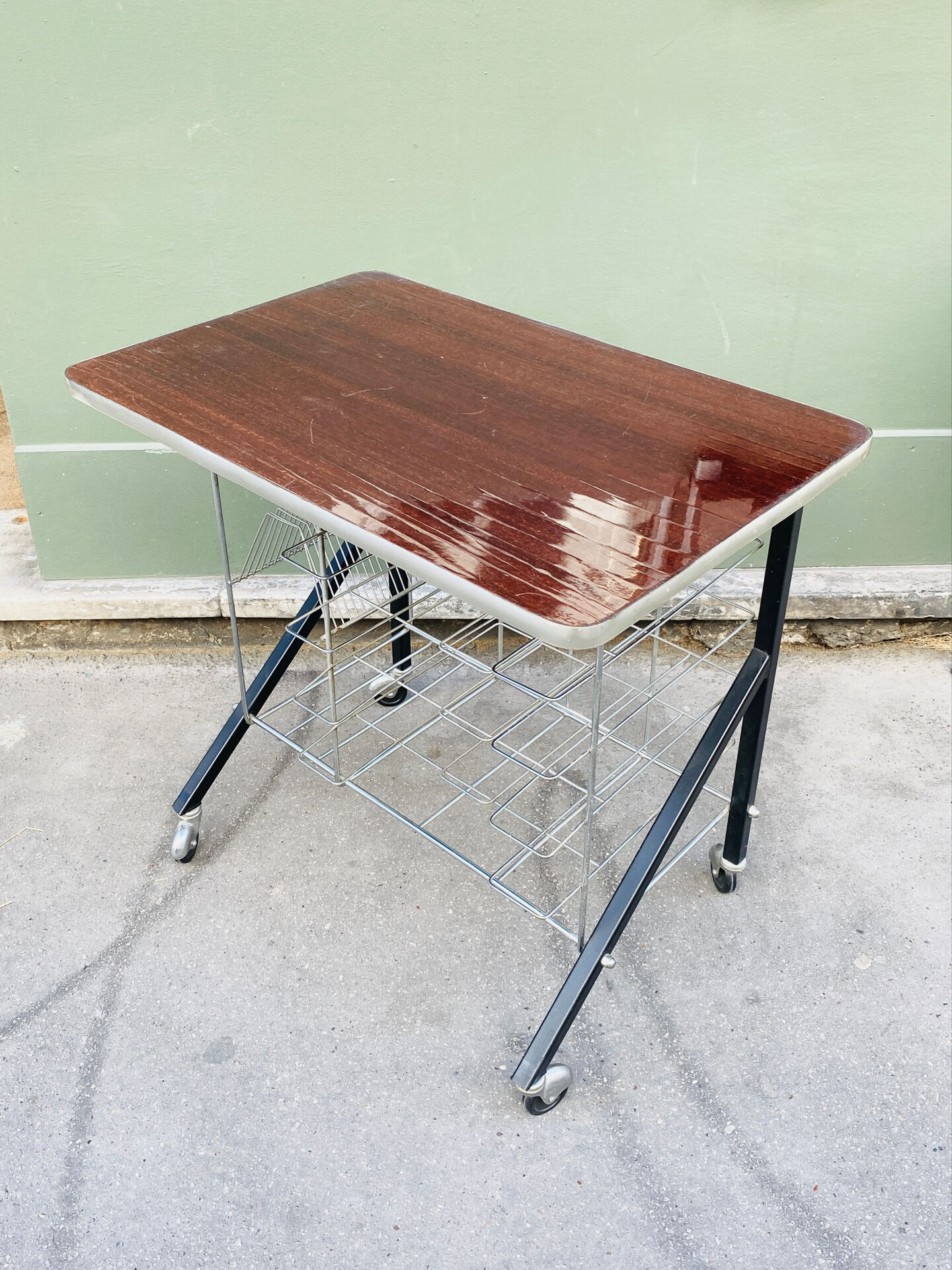 Sideboard / vinyl storage unit on wheels