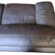 Roche Bobois brown leather sofa