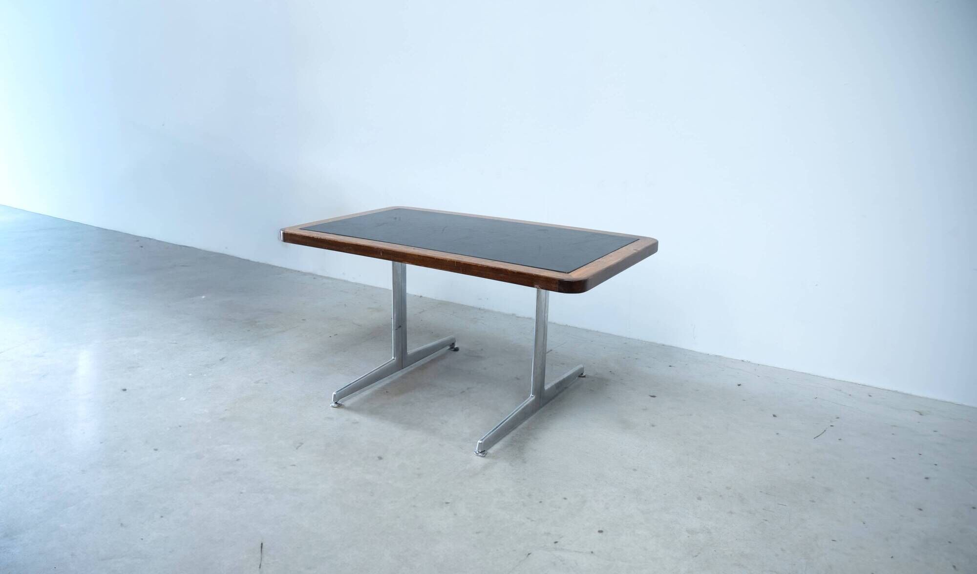 Bureau danois avec dessus en cuir