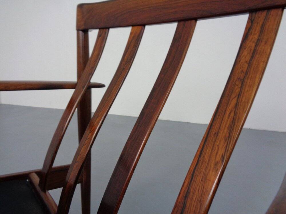 Danish Model 56 Armchair in Rosewood by Grete Jalk for Poul Jeppesen, 1960s