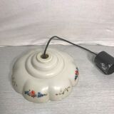 Hanging ancient bakelite white drawing flowers kitchen years 70 vintage