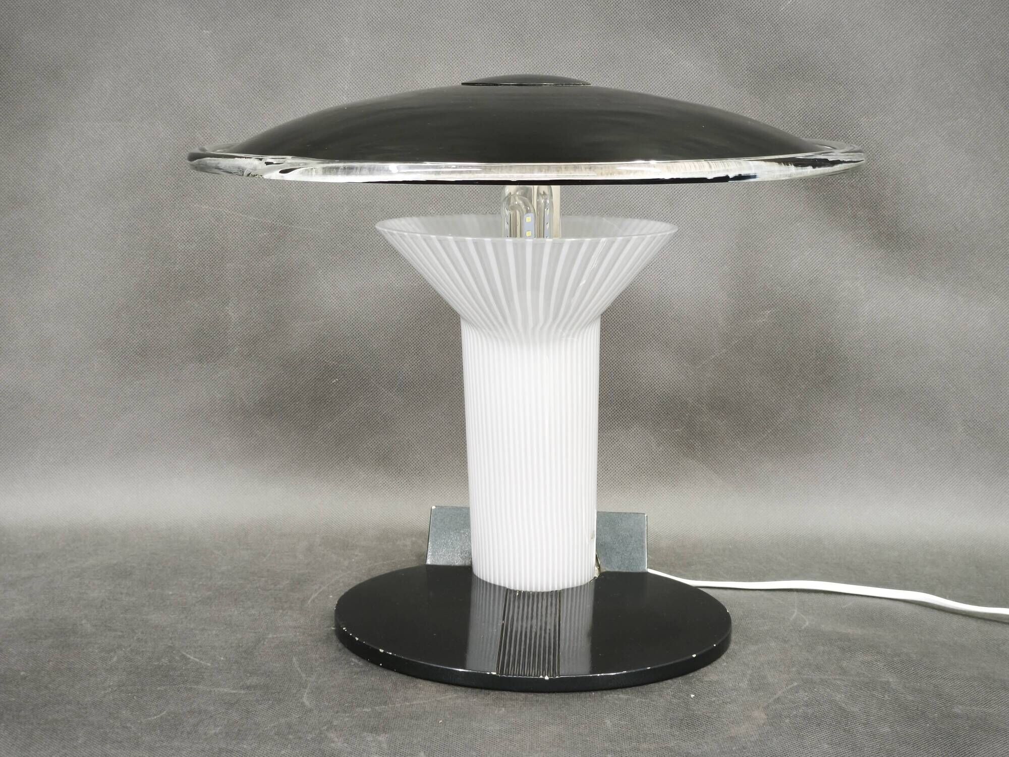 1970s Leucos Italian Space Age Murano Glass Table Lamp