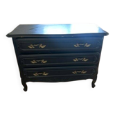 Louis XV style black and gold commode