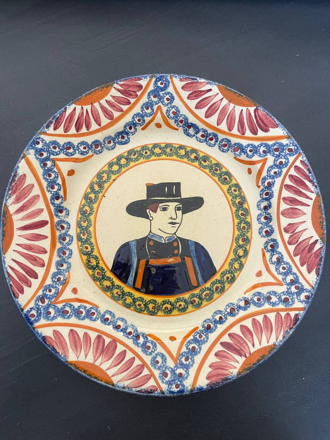 2 Quimper earthenware plates