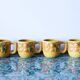4 vintage slip fruit cups