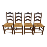 Brutalist chairs, set of 4