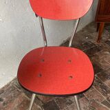 Red formica chairs