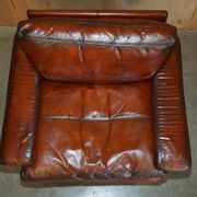 Restored suite Tim Bates for Pieff Mandarin leather chrome hardwood.