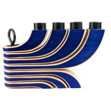 7-branched wooden candelabra | Klein Blue | Scandinavian design